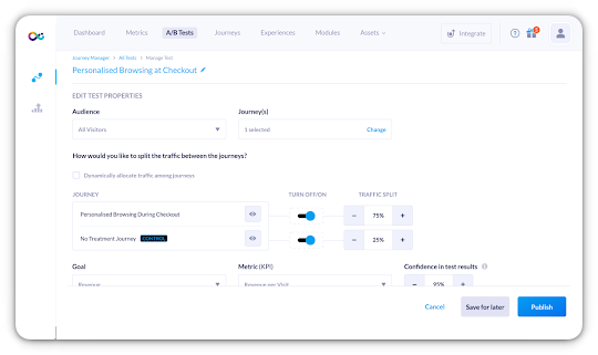 Design and run statistically significant A/B tests 